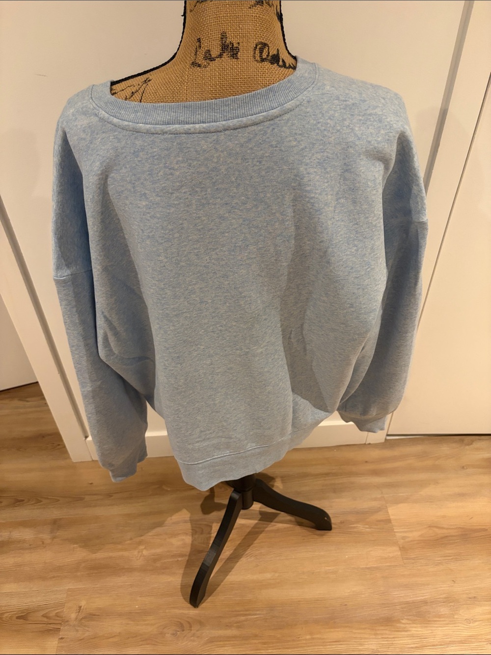 LOFT Light Blue Rhinestone 'SLEIGH' Crewneck Sweatshirt - Picture 2 of 6